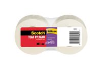 Scotch Tear-by-Hand Tape, 1.88 Inches x 50 Yards, 2-Pack (3842-2), Clear