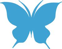 hBARSCI Butterfly Vinyl Decal - 5 Inches - for Cars, Trucks, Windows, Laptops, Tablets, Outdoor-Grade 2.5mil Thick Vinyl - Sky Blue