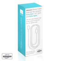 "Made for Amazon" Mission 10FT Power Cable Extender for Echo Dot (3rd Gen) and Echo Spot