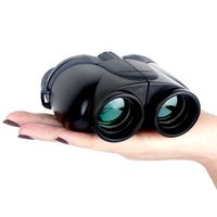 Compact Pocket Outdoor Binoculars, 10x25 Large Eyepiece, Night Vision, High-Powered Waterproof Outdoor Binoculars for Children and Adults Bird Watching, Concerts, Camping, Hunting (Black)