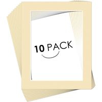 Golden State Art, Pack of 10, 16x20 for 12x16 Ivory Color Picture Photo Mat -White-core, Acid-Free - Great for Frames, Artwork, Prints, Pictures