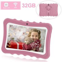 DUODUOGO Kids Touch Tablet 7 Inch 2GB RAM + 32GB ROM Android Quad Core Kids Touch Tablet with Full Entertainment and Learning Software and Google Play WiFi 3G (7'', Pink2)