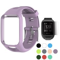 TUSITA Wristband for Tomtom Runner 2 3/Spark/Spark 3/Golfer 2/Adventurer, Replacement Silicone Band Strap Accessory (Purple)