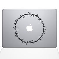 Lord of the Rings Inscription 13" Macbook Pro Black Decal Sticker