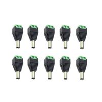 Lapetus(10 x Male) DC Power Connector 5.5mm x 2.1mm 12V 24V Power Jack Socket for Led Strip CCTV Security Camera Cable Wire Ends 10Pcs Plug Adapter