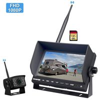 CAMONS FHD 1080P Digital Wireless Backup Camera for RV/Truck/Trailer with 7" HD LED Monitor (2 or 4 Split No Flicker, Built-in DVR), 145° AHD IR Night Vision IP69 Waterproof Rear/Side/Front Camera