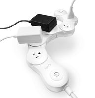 Quirky Pivot Power 2.0 - Flexible and Bendable 6 Outlet Surge Protector - White