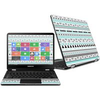 MightySkins Skin Compatible with Samsung Chromebook Pro 12.3" - Turquoise Tribal | Protective, Durable, and Unique Vinyl Decal wrap Cover | Easy to Apply, Remove, and Change Styles | Made in The USA