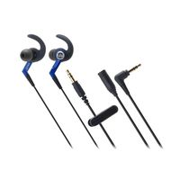Audio Technica ATHCKP500BL Sporfit In-ear Headphones, Blue