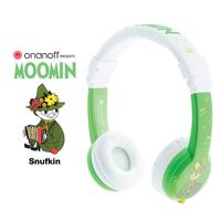 ONANOFF Moomin Foldable Volume Limiting Kids Headphones | Durable & Comfortable | Built in Headphone Splitter and in Line Mic | Great for School | for iPad, Kindle, Computers & Tablets | Snufkin