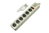 POWTECH UL Listed 6 Outlet Surge Protector Metal Housing Heavy Duty Home/Office Power Strip
