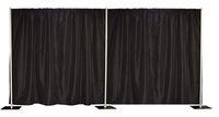 10' x 20' Pipe and Drape, Backdrop Kit, Adjustable uprights (Black)