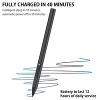 Active Stylus for iPad Pencil with Palm Rejection Apple Pen,Compatible Stylus for iPad 6th Gen/7th gen,iPad Pro 3rd Gen and iPad (6th Gen), 2 Soft Nibs Laptop/Studio (Black)