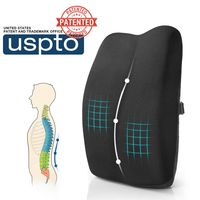 Mkicesky Lumbar Support Back Pillow for Office Chair / Car,  Memory Foam Back Support Cushion with Full Posture Corrector - Relief Lower Back Pain (Black)