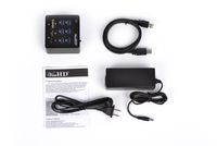 ViewHD Premium Quality USB 3.0 6-Port Hub with Card Reader & On/Off Switch + 12V 4A Power Adapter + USB Cable in Full Metal Case (Black) | VHD-U3P6B