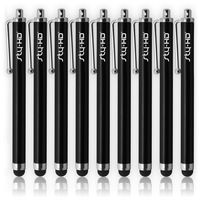 Capacitive Stylus Pen for Tablets & Cellphones [Sty-HD Bundle of 9 - Executive Black] - best for iPad 3 4 5 Air Mini iphone 6 iphone 6 plus 6+ Samsung Galaxy Note 2 3 4 Google Nexus 5 Samsung Galaxy S3 S4 S5 - Soft Tip Fine Point Drawing and Writing