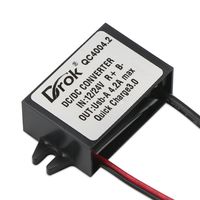 12v to 5v Converter, DROK Waterproof Usb Charging Adapter Voltage Regulator DC DC Buck Converter 12V 24V to 5 V 9V 12V 4.2A Power Supply Transformer Step-down Module QC 3.0 for Vehicle Phone Charge