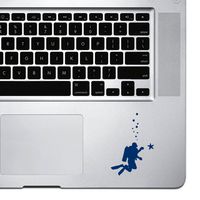 StickAny Palm Series Scuba Diver Starfish Sticker for MacBook Pro, Chromebook, and Laptops (Navy)