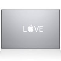 The Decal Guru Love Apple MacBook Decal Vinyl Sticker - 12" MacBook - White (0203-MAC-12M-W)