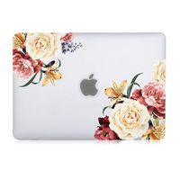 iDonzon MacBook Pro 13 inch Case (2016-2019 Release) A2159 A1989 A1706 A1708, 3D Effect Matte Clear See Through Hard Case Cover Compatible Pro 13.3 inch w/Without Touch Bar Touch ID - Peony Flower