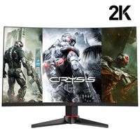 HKC 27'' 144Hz Curved 2K（2560x1440P） 1ms Gaming Monitor AMD & Nvidia Sync Vesa Mount HDMI DP Inputs