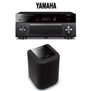 Yamaha AVENTAGE RX-A3080 9.2-ch (11.2-ch. processing) 4K Ultra HD AV Receiver with HDR, Compatible with Alexa MusicCast WX-010 Wireless Speaker (Black) Bundle