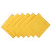 DII 100% Cotton Cloth Napkins, Oversized 20x20" Dinner Napkins, For Basic Everyday Use, Banquets, Weddings, Events, or Family Gatherings - Set of 6, Marigold Yellow