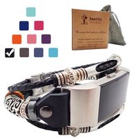 Smatiful Charge 2 Bands for Women, Adjustable Replacement Wristband Belt Straps for Fitbits Charge 2 HR, Classic Black