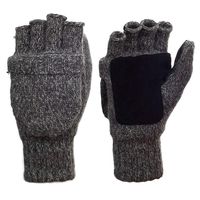 Metog Suede Thinsulate Thermal Insulation Mittens Brown tweed S