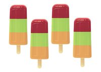 O2COOL 2 Pack Boca Beach Towel Clips, Red/Green/Orange Popsicle