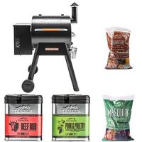 Traeger TFB38TOD Renegade Pro Wood Pellet Grill, Black/Orange with 40 lbs of Pellets and Rub + Seasoning Starter Pack
