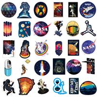 100 Pcs NASA Sticker Pack,Cool Stickers Notebook Guitar Skateboard Travel Water Bottle Stickers Waterproof (NASA)