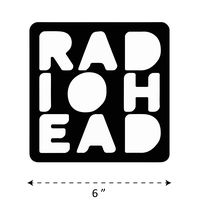 (TK-267) Radiohead - Waterproof Vinyl Sticker for Laptops Tablets Cars Motocycles Bicycle Skateboard Luggage Or Any Flat Surface (5")