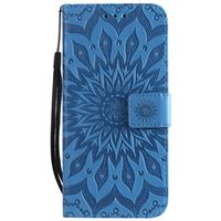 Sony Xperia L3 Case, Lomogo Leather Wallet Case with Kickstand Card Holder Shockproof Flip Case Cover for Sony Xperia L3 - LOKTU020122 Blue