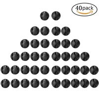 ANMIXIN 40 Cable Clips Wire Holder 3M Glue Cable Clip 20 Double Holes and 20 Single-Hole Black, Suitable for Home, Office, Wall and Various Materials of The Desktop (Black) (40)