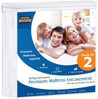 Utopia Bedding Premium Zippered Waterproof Mattress Encasement - Zipper Opening Protector - Fits 15 Inches Deep - Bed Bug Proof (Pack of 2, King)
