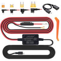 Dash Cam Hardwire Kit, 12V 24V to 5V Car Dash Camera Charger Power Cord, Mini USB/Micro USB Hard Wire Kit Replacement for Rexing Vantrue Crosstour AUKEY APEMAN, Installation Tool Included