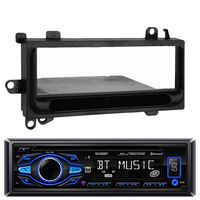 Dual Single-DIN in-Dash CD AM/FM Receiver w/Bluetooth, Metra 99-6000 Installation Kit for Select 1974-2003 Chrysler, Dodge, Eagle, Jeep, Plymouth Vehicles