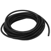 5mmx7mm Dia Flexible Corrugated Conduit Tube Pipe Hose Tubing Black 8M