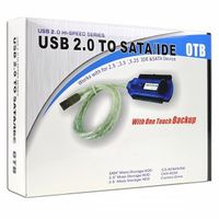 IDE/SATA to USB 2.0 Cable Adapter w/One Touch Backup - Turn Your 2.5" 3.5" or 5.25" IDE or SATA