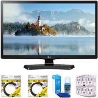 LG 22" Class 21.5" Diag Full HD 1080p LED TV 2017 Model (22LJ4540) 2X 6ft High Speed HDMI Cable, Screen Cleaner LED TVs & Stanley 6-Outlet Surge Adapter Night Light