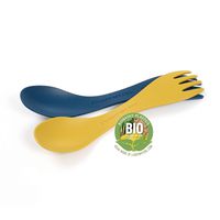 Light My Fire BPA-Free Little Spork BIO 2-Pack, Mustyyellow/Hazyblue
