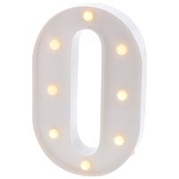 Barnyard Designs Metal Marquee Letter O Light Up Wall Initial Wedding, Bar, Home and Nursery Letter Decoration 12" (White)