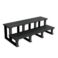 highwood SPASTP-IA1-2x48-BKE Collection Hot Tub/Spa Two Tier Steps, 48", Black