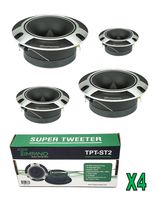 4 x Timpano TPT-ST2 4" Super Loud Tweeters Silver Titanium Bullet 960 Watts