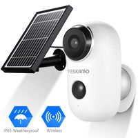 Battery Security Camera Wireless - Solar Powered IP Camera Outdoor 1080P HD Rechargeable Battery Powered WiFi Camera for Home Security, House Video Surveillance System 2 Way Audio Motion Detection