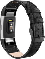 SWEES Leather Bands Compatible Charge 2 Small (5.6" - 7.5"), Genuine Leather Replacement Wristband with Metal Connectors for Women, Black, Beige, Brown, Grey, Rose Gold, Champagne