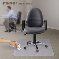 Kuyal Office Chair Mat for Carpets,Transparent Thick and Sturdy Highly Premium Quality Floor Mats for Low and Medium Pile Carpets, with Studs (30" X 48" Rectangle)