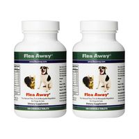 Flea Away All Natural Flea, Tick, and Mosquito Repellent for Dogs and Cats, 100 Chewable Tablets, 2 Pack
