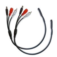 High Gain Microphone for Security Cameras, 1 Power in / 1 Power Out Connectors, Share Same Power Supply w. Camera (2pcs in)